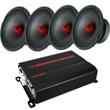 Load image into Gallery viewer, Cerwin Vega CVP1400.4 4 CH 1400W Amplifier &amp; 2 PROMID65P 500W 6.5" Mid-Range Car Speakers Bundle