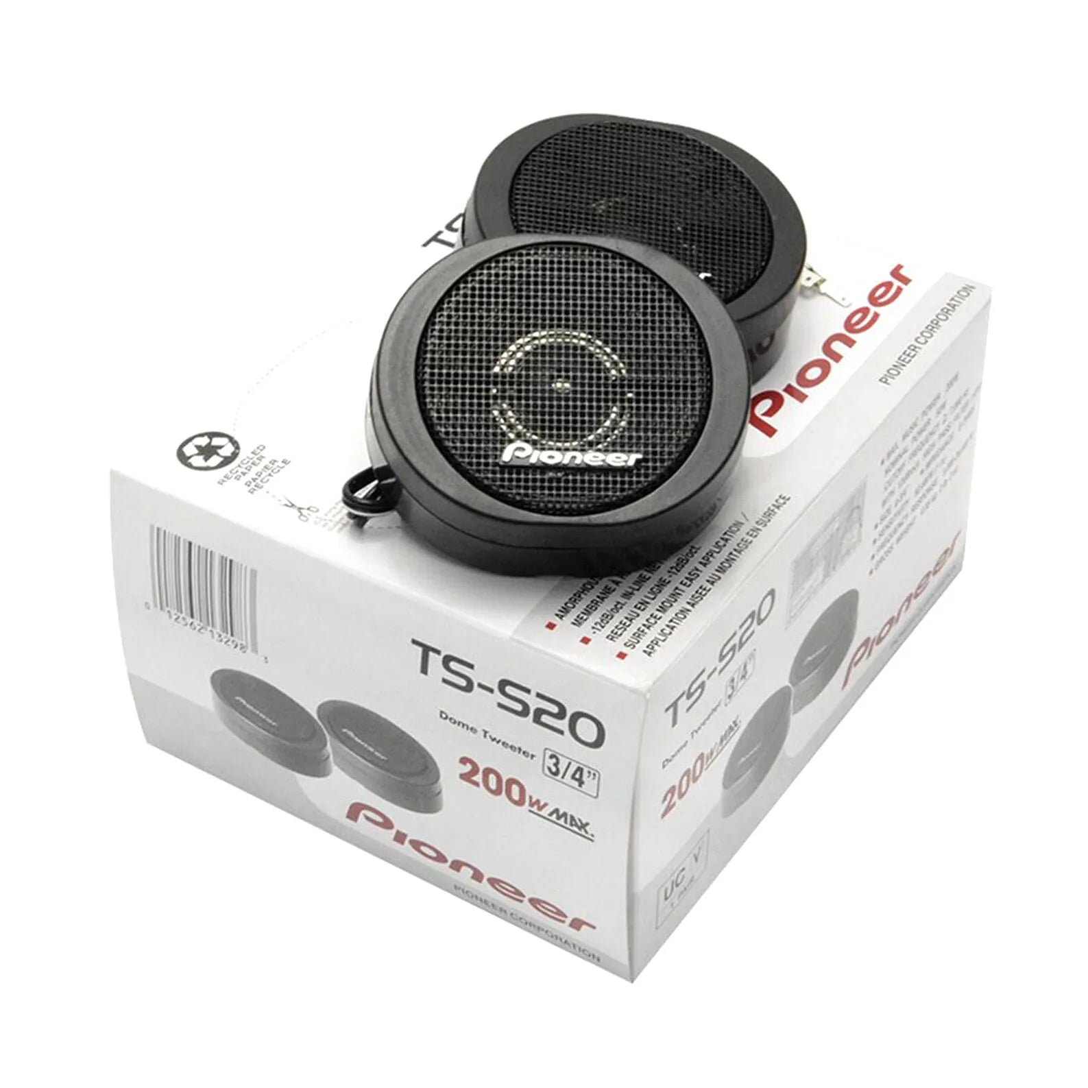 TS-S20 3/4" 20mm 200W Car Audio Component Dome Tweeter Speaker