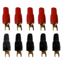 Load image into Gallery viewer, Install Bay US410 Barrier Spade Terminal 4 Gauge #10 Nickel 5 Red 5 Blk