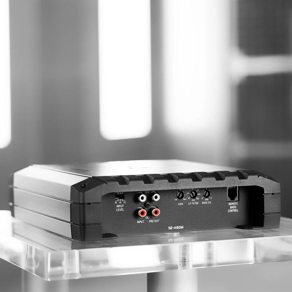 Alpine S2-A60M 1-Ch 600W Monoblock Class-D Amplifier + Absolute KIT4AGU 4G Amp Kit