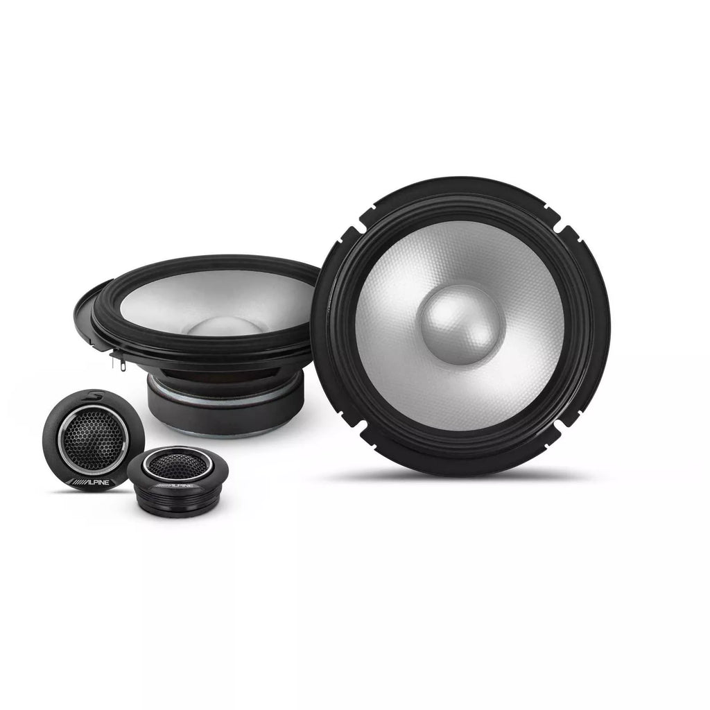 Alpine S2-S65C 6.5" Component + S2-S65 6.5" 2 Way Coaxial Car Speakers