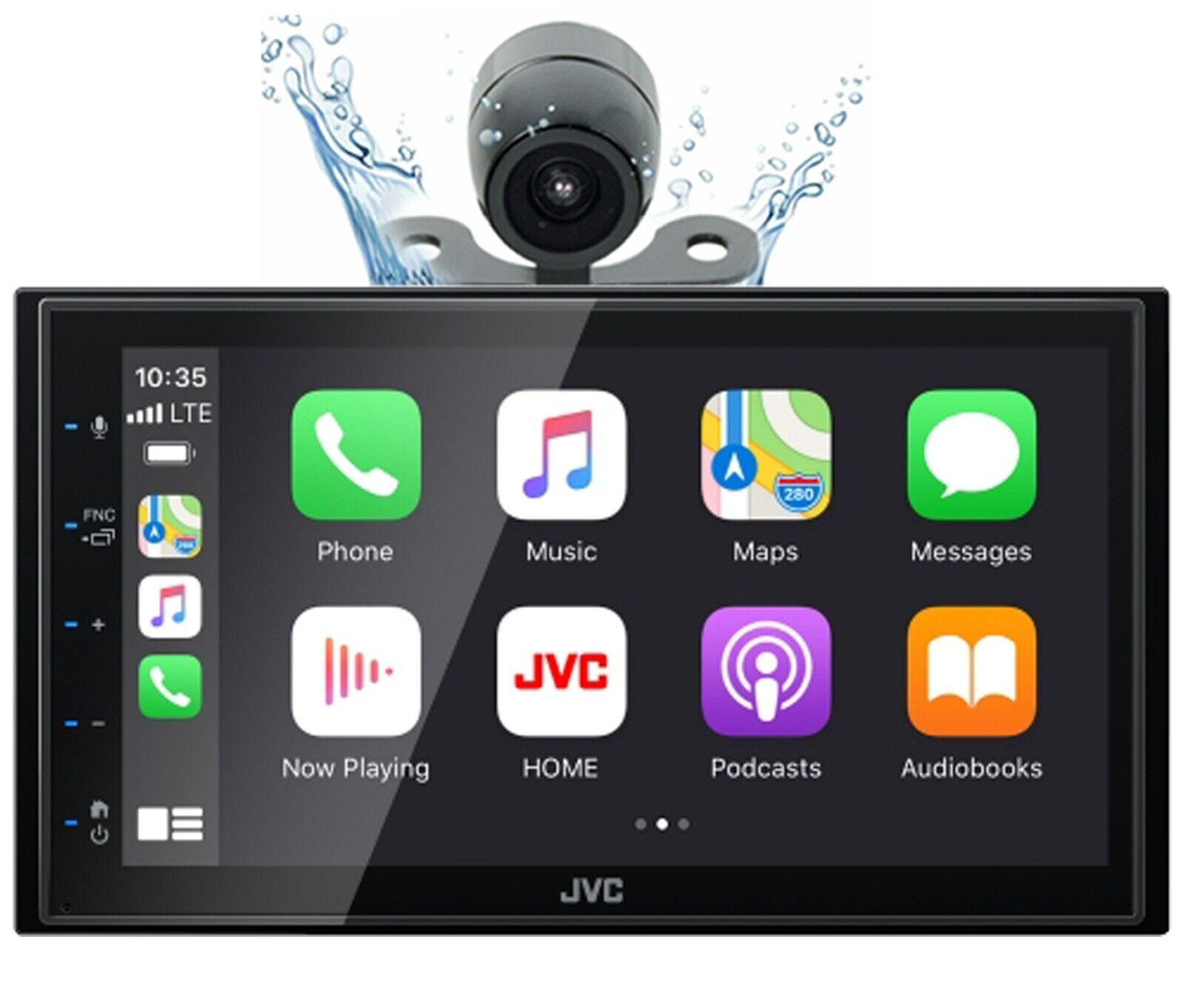 JVC KW-M180BT 2 DIN 6.75" Media Player USB Mirroring For Android Bluetooth + Backup Camera