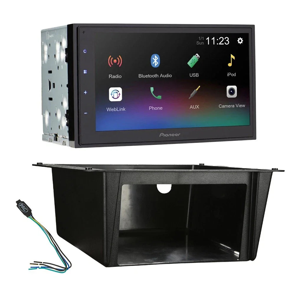 Pioneer DMH-340EX-95-9000 6.8" Bluetooth Double DIN Radio & Universal Mount Kit