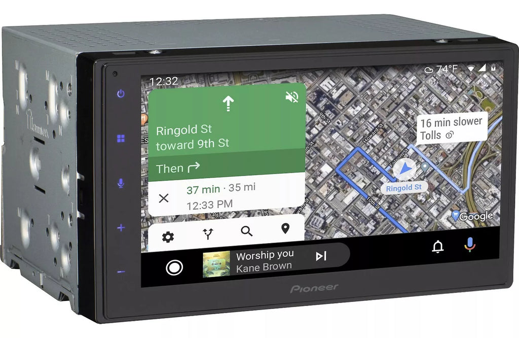 Pioneer DMH-1800NEX 6.8" Double DIN Multimedia Receiver + Kit Fit 87-97 Ford Mustang