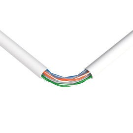 Patron 250' Cat6 Ethernet White Bulk Network Cable 23AWG 600Mhz UL Bare Solid Copper Wire UTP 250' White