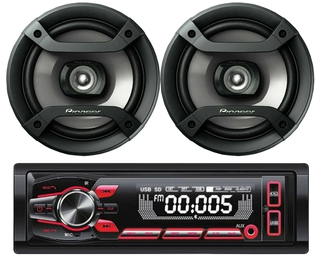 Cerwin Vega CV15BT AM/FM Bluetooth + 2 Pioneer TS-F1634R 6.5" Speaker