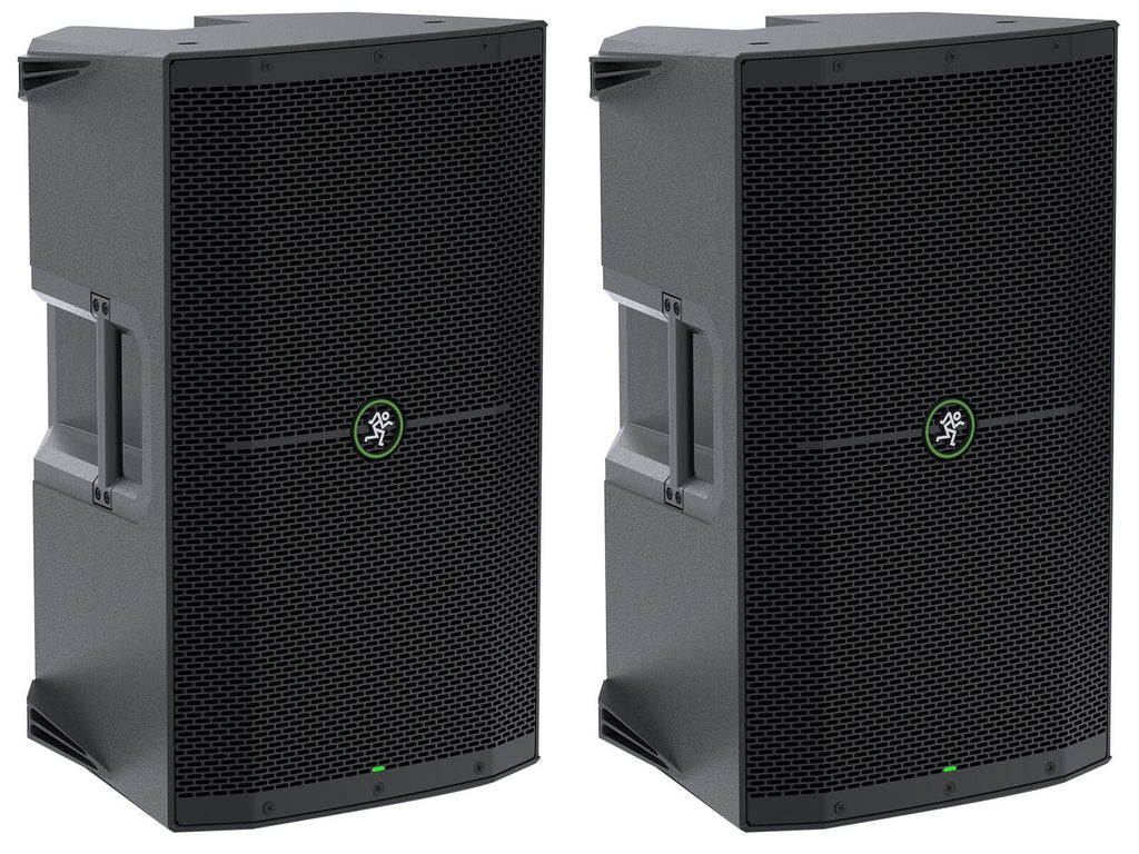 Mackie THUMP212 12” 1400W Powered Loudspeaker System Pair + XLR DJ Cables