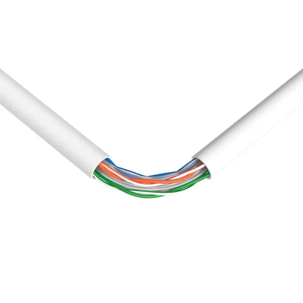 Patron Cat6 Ethernet Cable 23AWG 600Mhz UL Bare Solid Copper Wire UTP 500' White