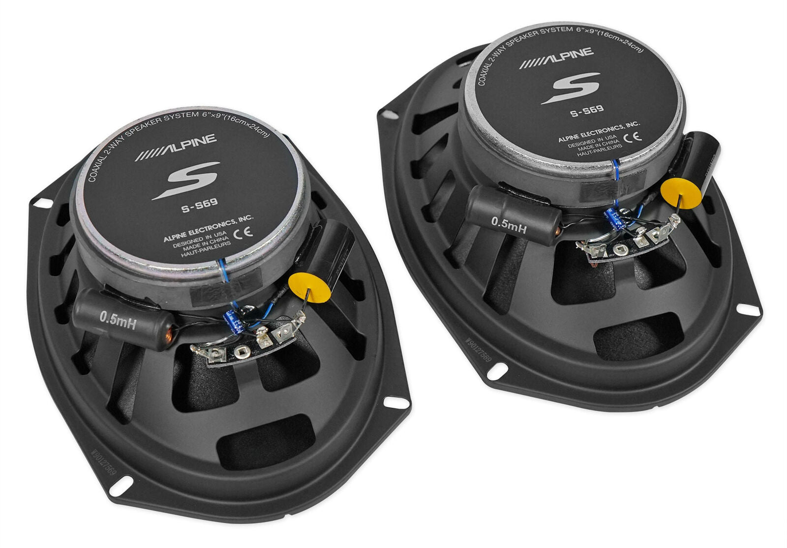 Alpine S-S69 6x9" Car Speaker 520W Max 2-Way Coaxial Car Speakers