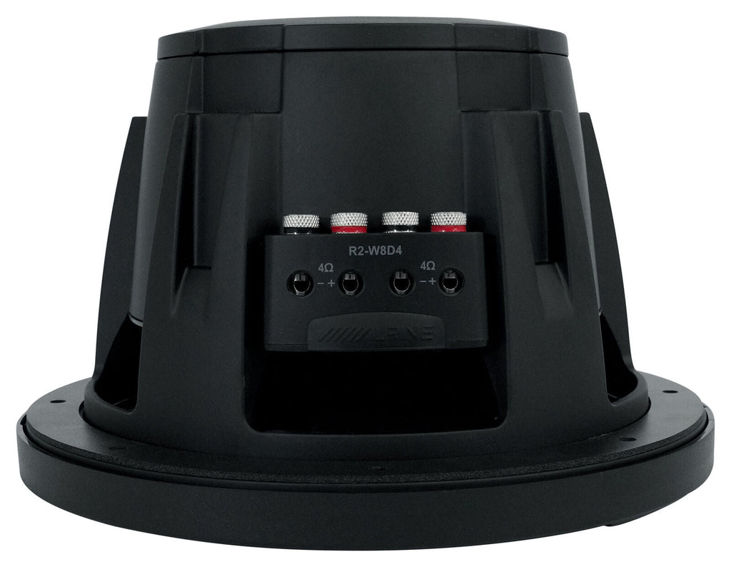 2 Alpine R2-W8D2 8" R Series 1,000 Watt Car Audio Subwoofer, 2 Ohm, Dual VC Sub
