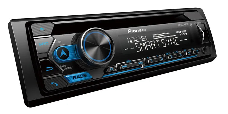 Pioneer DEH-S4220BT 1-DIN Bluetooth Car Stereo CD Player & 2 Pioneer 6.5" Speakers