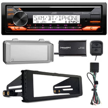 Load image into Gallery viewer, JVC KD-T92MBS Bluetooth CD AUX AM/FM Receiver Install Kit SiriusXM Tuner Harley Davidson Cover