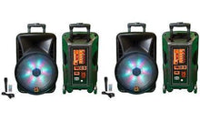 Load image into Gallery viewer, 2 MR DJ USA DJ18BAT 18" 5000W Max Power Speaker with Built-In Bluetooth &amp; Battery