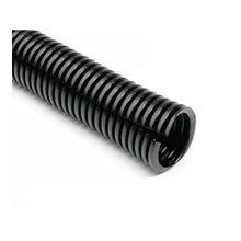 Load image into Gallery viewer, American Terminal 1/2" x 100' Flexible Corrugated Black Split Tubing Wire Loom
