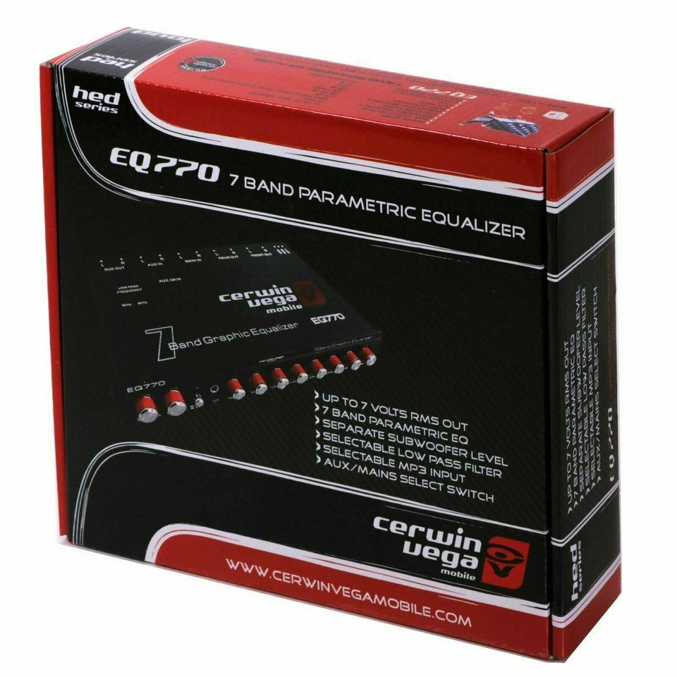 Cerwin-Vega EQ-770 7-Band Graphic EQ with Parametric E Auxiliary Input