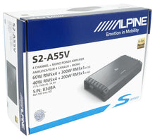Load image into Gallery viewer, Alpine S2-A55V S-Series 5-Channel 540 Watts Car Audio Amplifier + 4 Gauge Amp Kit