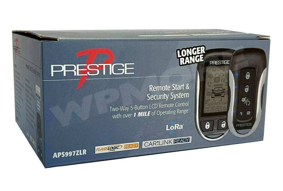 Prestige APS997ZLR Two-Way LCD Confirming Remote Start & Alarm 1-Mile Range