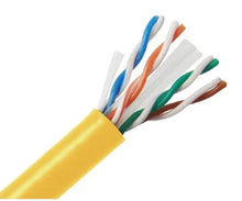 Load image into Gallery viewer, Absolute 500' Cat6 23AWG 600Mhz UL Bare Solid Copper Ethernet Yellow
