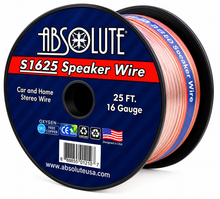 Load image into Gallery viewer, Absolute S1625 16 Gauge 25 Feet Clear Speaker Wire