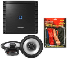 Load image into Gallery viewer, Alpine S2-A36F 600W 4-Channel Car Amplifier &amp; S2-S65 6.5" Coaxial Speakers &amp; KIT10 Installation AMP Kit