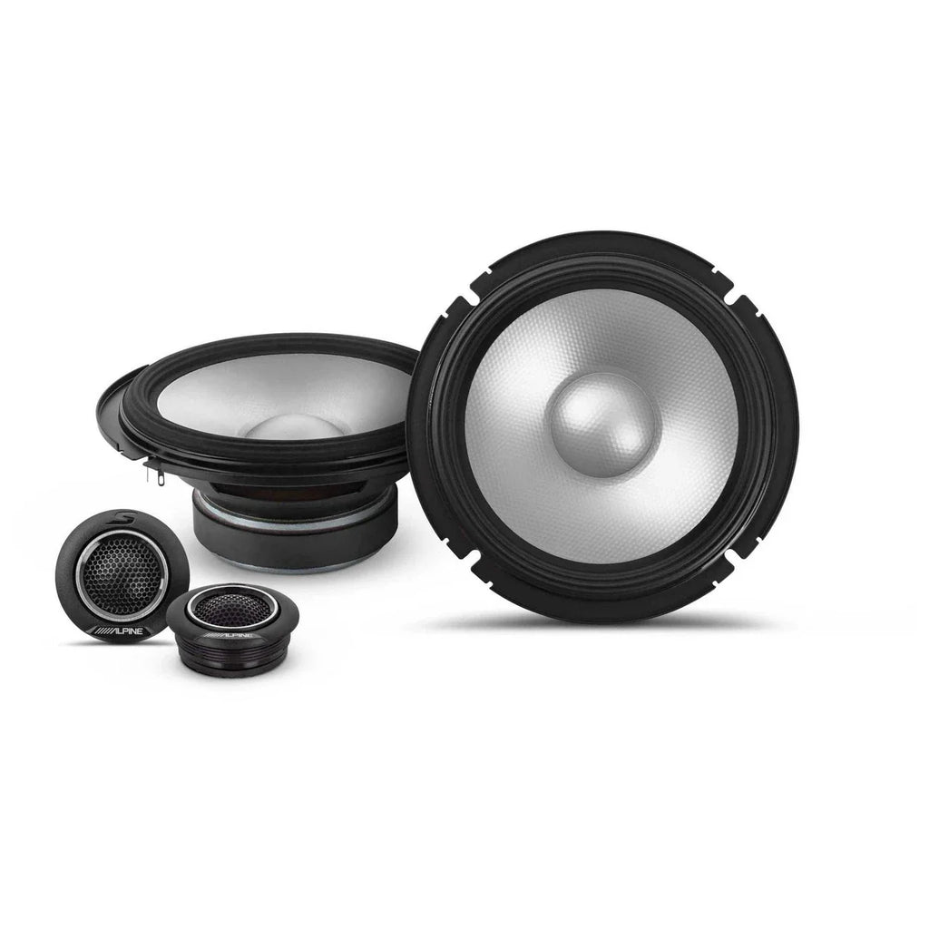 Alpine iLX-407+S2-S65C+TW500+BT1700 7-Inch Multimedia Receiver Apple Carplay and Android Auto &1 Pair Type S 6.5" Component Speakers + Accessory Bundle