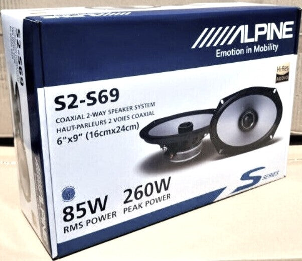 Alpine ILX-W670 Digital Indash Receiver, S-S65C Type S 6.5" Component & S2-S69 6x9" 2-Way Coaxial Speakers & KIT10 Installation AMP Kit
