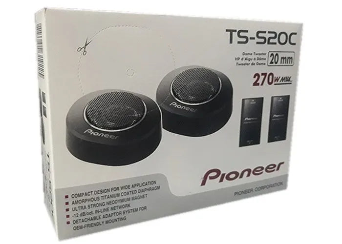 TS-S20C 3/4" 270W Car Audio Component Dome Tweeter Crossover Speaker