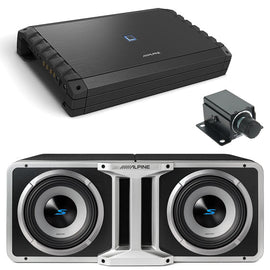 Alpine S2-A120M Amplifier + RUX-KNOB.2 + 2 S2-SB10V Enclosure + KTX-H12