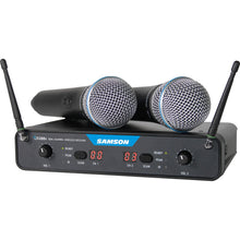 Load image into Gallery viewer, Samson SWC288XHQ8-K Handheld Dual-Channel Rackmount Wireless Microphone System