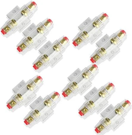 10 MK Audio AGH4 Inline AGU Fuse Holder Fits 4, 8 &amp; 10 Gauge Wire