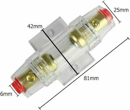 10 MK Audio AGH4 Inline AGU Fuse Holder Fits 4, 8 &amp; 10 Gauge Wire