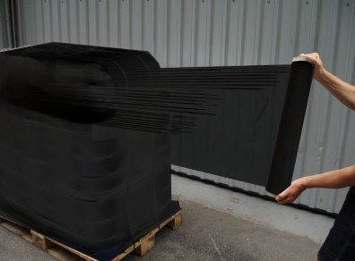 18" x 1500' 80 Ga 4 Rolls Pallet Wrap Stretch Film Hand Shrink Wrap 1500FT Black