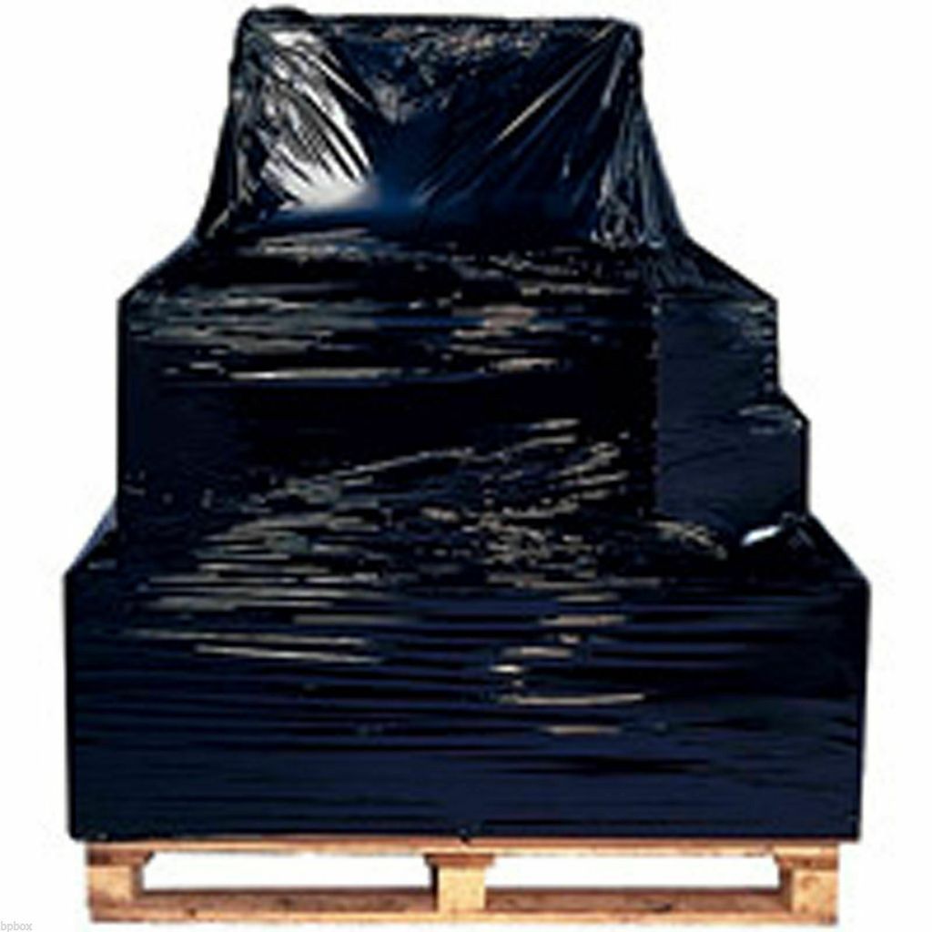 18" x 1500' 80 Ga 4 Rolls Pallet Wrap Stretch Film Hand Shrink Wrap 1500FT Black