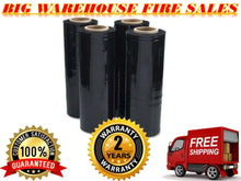 Load image into Gallery viewer, BM Paper A/T 18" x 1500' 80 Ga 4 Rolls Pallet Wrap Stretch Film  Shrink Wrap 1500FT Black