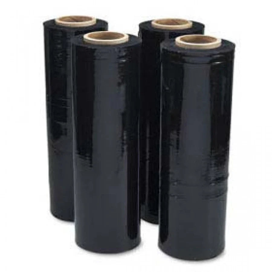 18" x 1500sq' 80 Ga 4 Rolls Pallet Wrap Stretch Film  Shrink Wrap Black