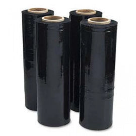 Absolute SW184B 4 Rolls BLACK Hand Pallet Shrink Wrap Plastic Stretch Film 18