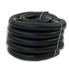 Load image into Gallery viewer, American Terminal 100 Feet Black 1" Split Loom Split Wire Loom Conduit Corrugated Plastic Tubing Sleeve for Various Automotive, Home, Marine, Industrial Wiring Applications, Etc.