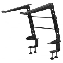 Load image into Gallery viewer, MR DJ LTS109GR Laptop Computer Stand Green Mobile Disc Jockey PC Table Rack Mount Clamp Bracket