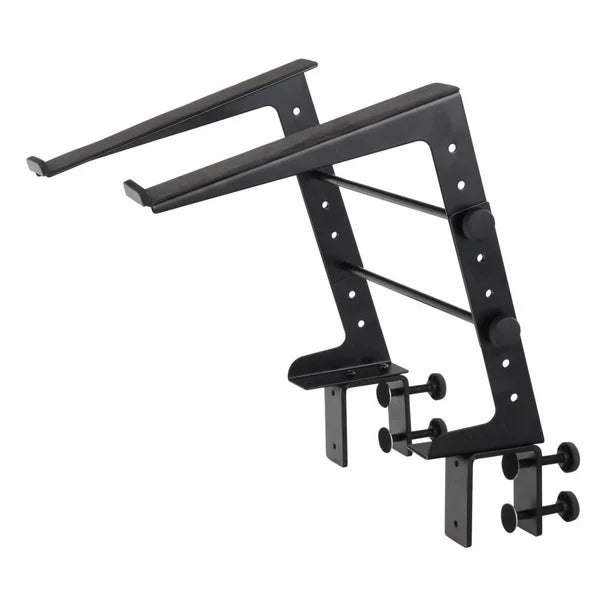 MR DJ LTS109BK Laptop Computer Stand Black Mobile Disc Jockey PC Table Rack Mount Clamp Bracket