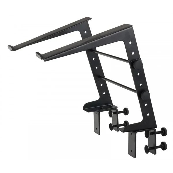 MR DJ LTS109BK Laptop Computer Stand Black Mobile Disc Jockey PC Table Rack Mount Clamp Bracket
