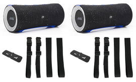 2 Alpine AD-SPK1PRO Turn1 40W Portable Waterproof Bluetooth Speaker Wireless Linking with Universal Roll Bar Mounting Kit