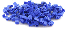 Load image into Gallery viewer, American Terminal  SPL1614B 100pcs 16-14 AWG Lock Quick Splice Wire Terminals Snap Lock Blue 16-14 AWG