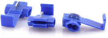 Load image into Gallery viewer, American Terminal  SPL1614B 100pcs 16-14 AWG Lock Quick Splice Wire Terminals Snap Lock Blue 16-14 AWG