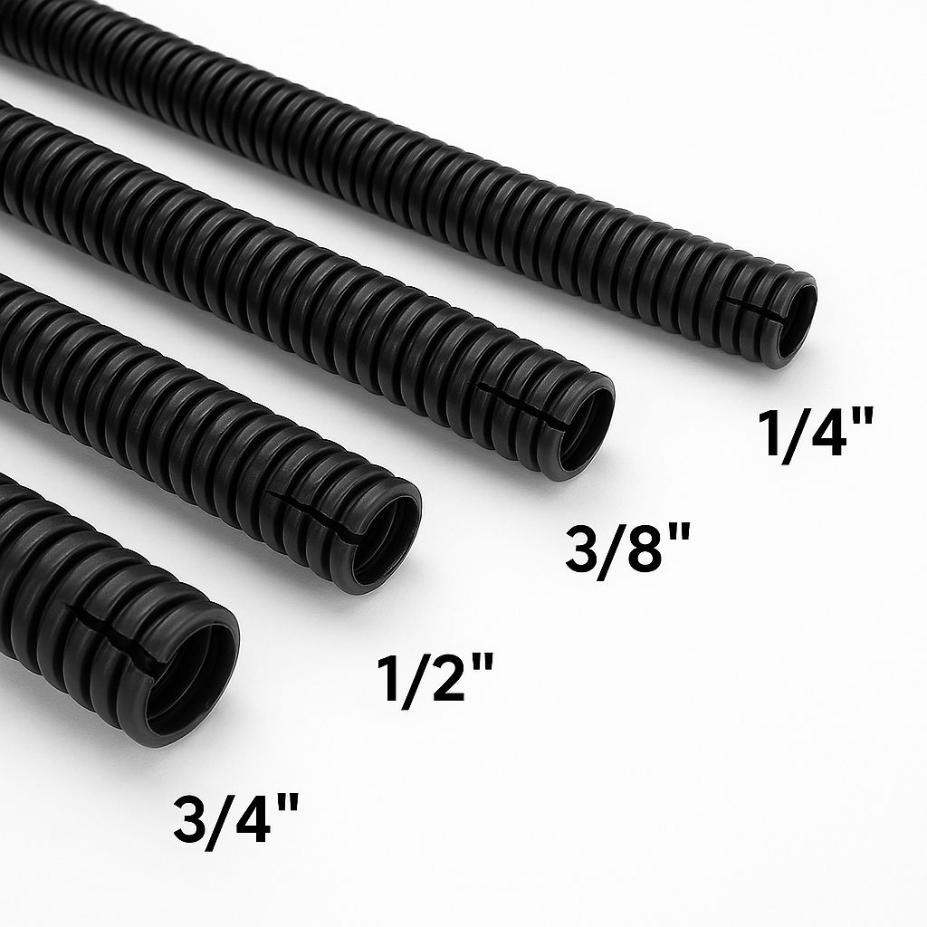 MR DJ DSLT14 200 feet 1/4" 200' split loom tube polyethylene pe high temperature DJ automotive, marine, industrial electrical wire & cable conduit