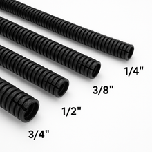 Load image into Gallery viewer, MR DJ DSLT14 200 feet 1/4" 200' split loom tube polyethylene pe high temperature DJ automotive, marine, industrial electrical wire &amp; cable conduit