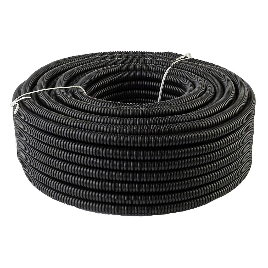 Absolute SLT12-25 25' 1/2" 13mm Split Wire Loom Conduit Polyethylene Corrugated Tubing Sleeve Tube