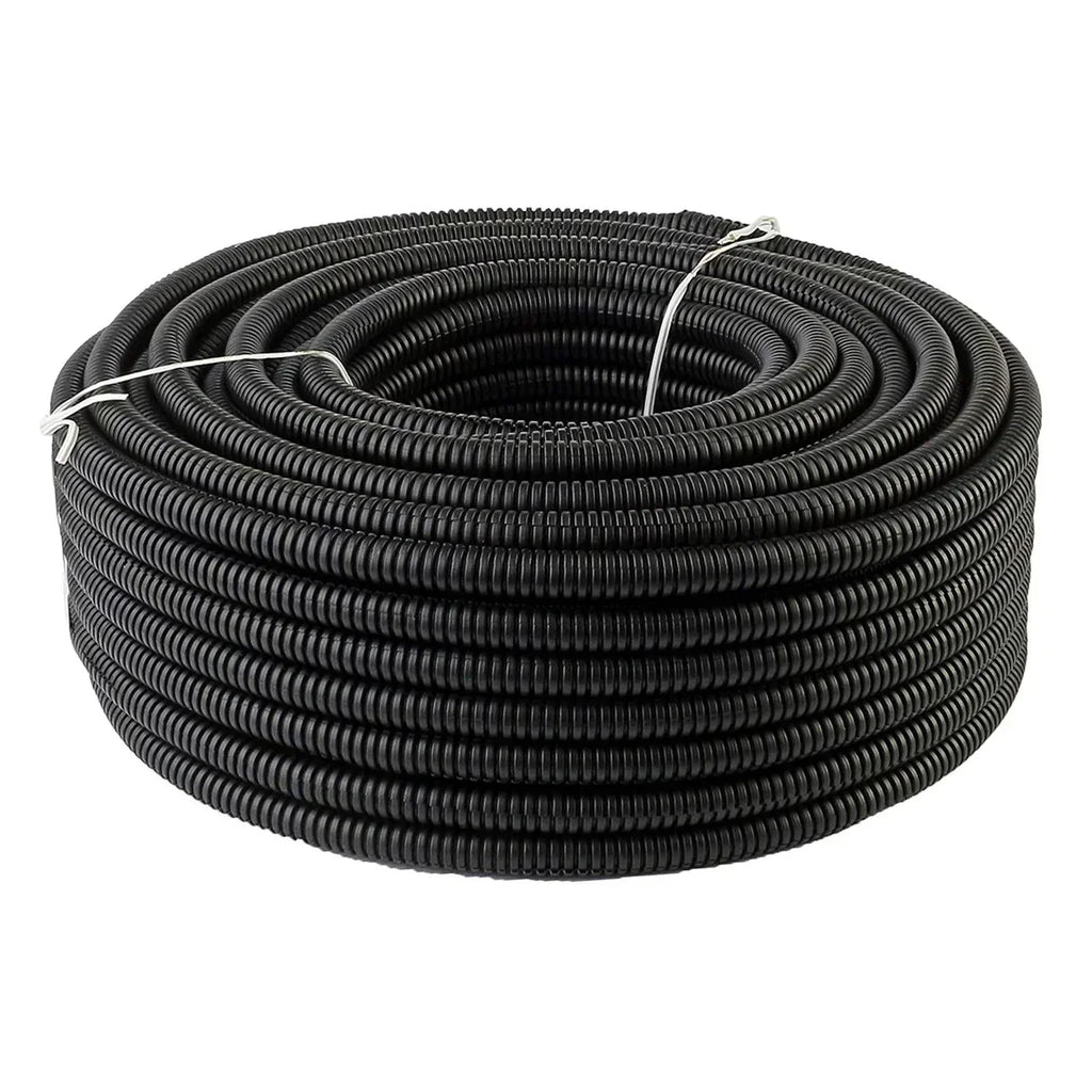 2 Rolls 100 Ft 1" Split Wire Loom Conduit Polyethylene Black Tubing Sleeve Tube