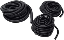 Load image into Gallery viewer, Absolute 3 Rolls 100 Feet Black 1/4" + 3/8" + 1/2" Split Loom Wire w/ Conduit Corrugated Plastic Tubing Sleeve