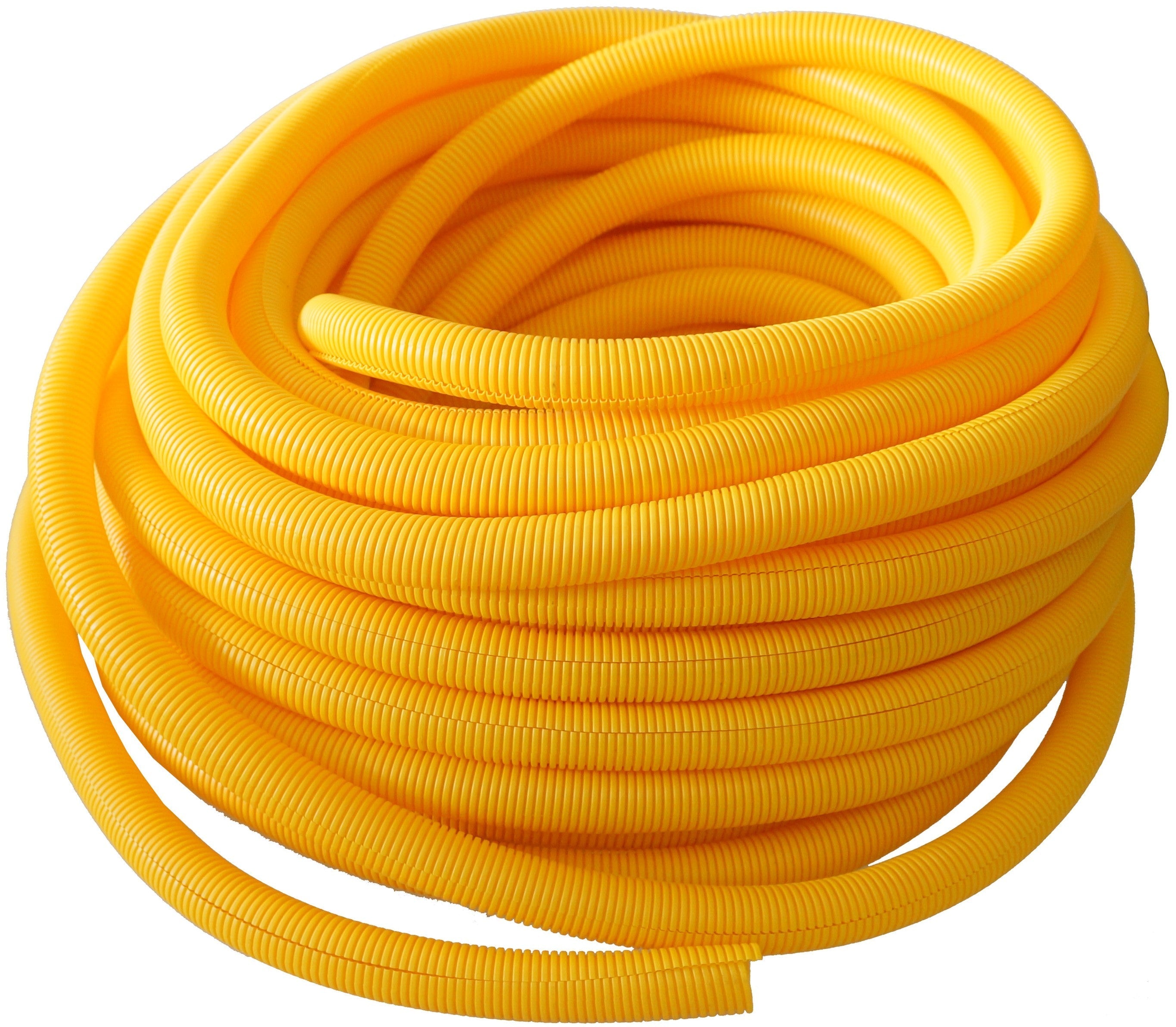 Absolute SLT14-100YL 100' 1/4" 5mm yellow split wire loom conduit polyethylene corrugated tubing sleeve tube