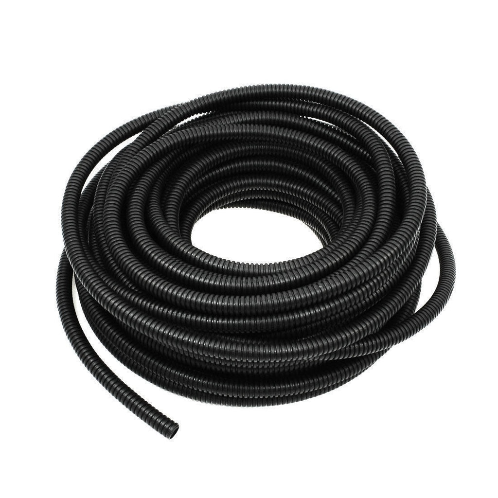 ASLT112-10 10' 1 1/2" 38mm Split Wire Loom Conduit Polyethylene Corrugated Tubing Sleeve Tube